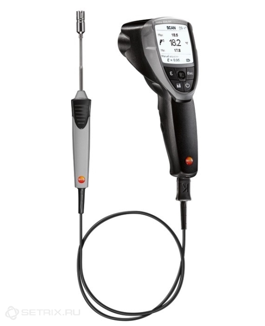 Пирометр Testo 835-T1 с четырех точечным лазерным указателем.
